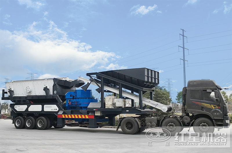 移動式制砂機發(fā)貨現(xiàn)場，點擊咨詢查看詳細報價