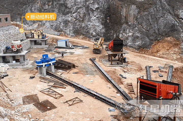 制砂生產(chǎn)現(xiàn)場設(shè)備搭配，可提供設(shè)計生產(chǎn)線服務(wù)